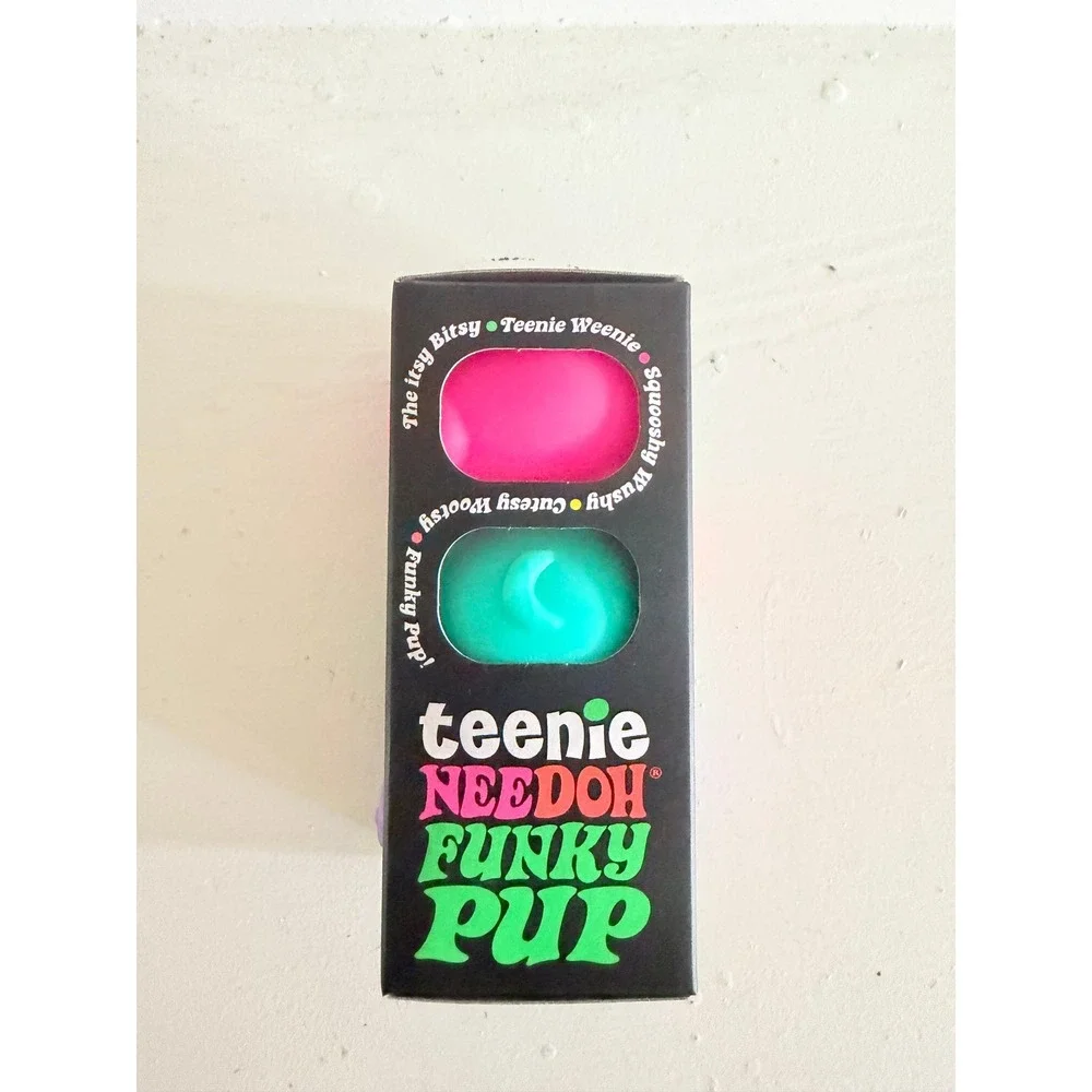 Schylling Teenie NeeDoh Funky Pup 3 Pack Squishy Sensory Fidget Toy Neon 26068HY